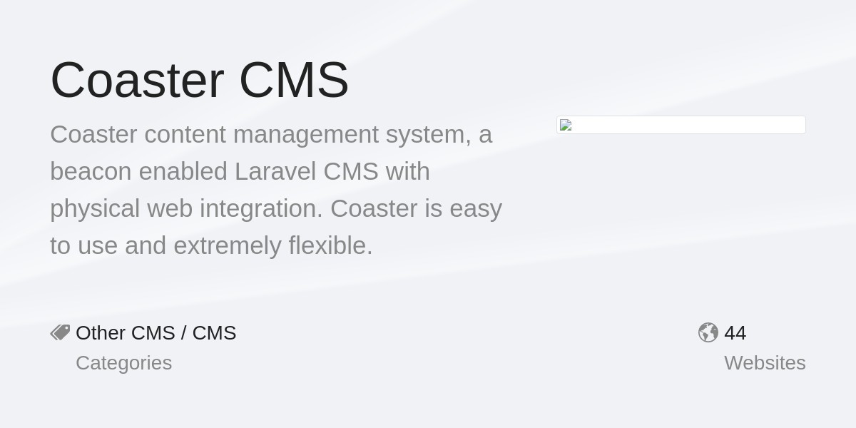 Coaster CMS What CMS