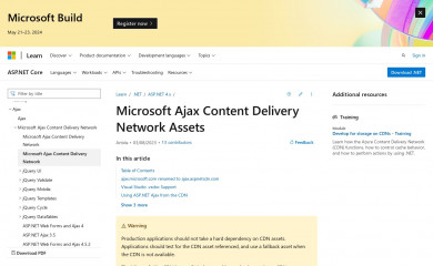 oortelefoon Volg ons skelet Microsoft Ajax Content Delivery Network - What CMS?